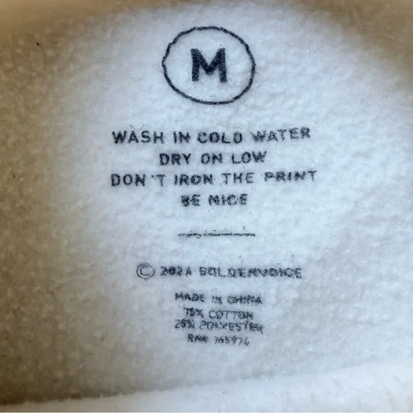 Coachella 2024 Pullover Crewneck Sweatshirt Official Gear Cream Size Medium - Picture 6 of 11